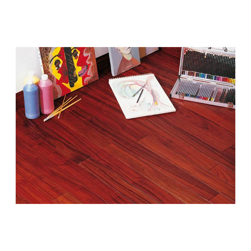 Parquet Parquet massif Padouk - 14 x 165 mm - brut - Bali
