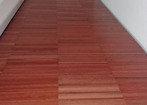 Parquet industriel Doussié d'Asie - 23 x 08 x 160 mm - motif sur chants - PROMO