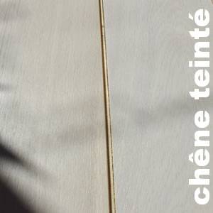 Parquet contrecollé Chêne Rustique - 10 x 140 mm - verni - blanc neige