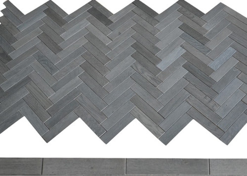 Parquet massif Chêne Campagne Bâton Rompu - 14 x 90 x 600 mm - huilé - aspect bois brûlé