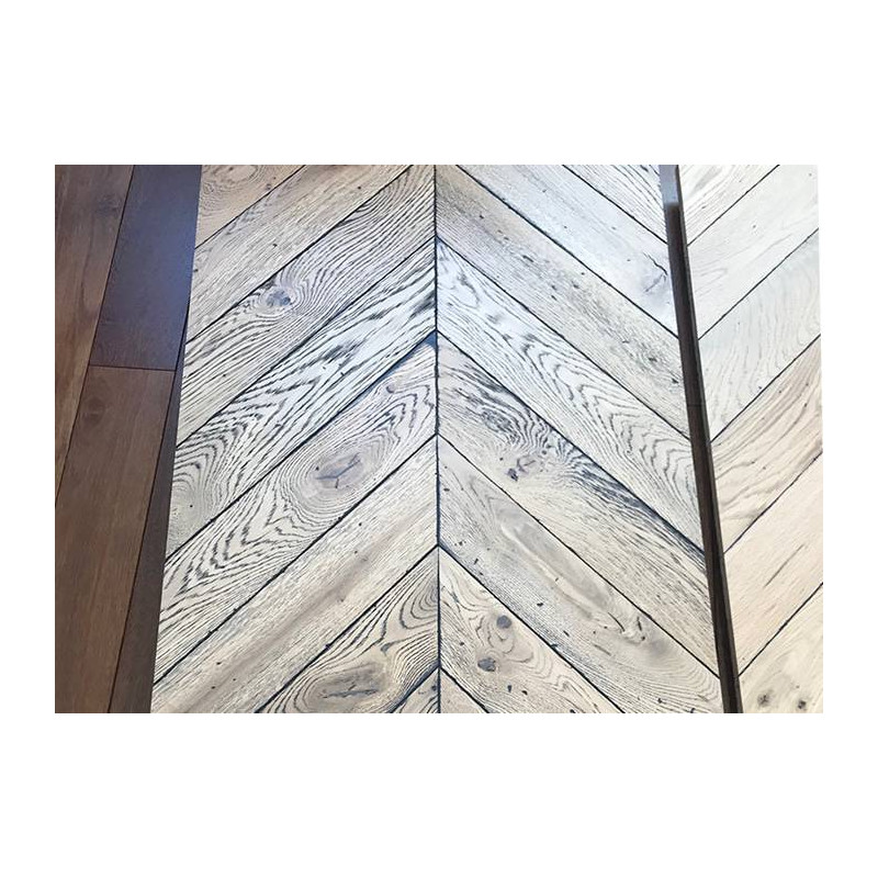 Parquet Parquet contrecollé Chêne Vendôme Bâton Rompu - 11 x 90 x 500 mm - verni incolore