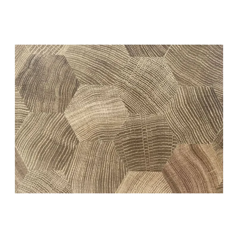 Parquet Chêne de bout massif brut en damier — vue rapprochée des pavés