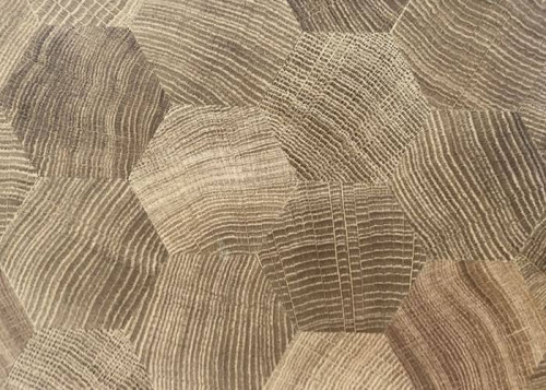 Parquet massif en bois de bout Chêne - 20 x 55 x 63 - Brut - Hexagones