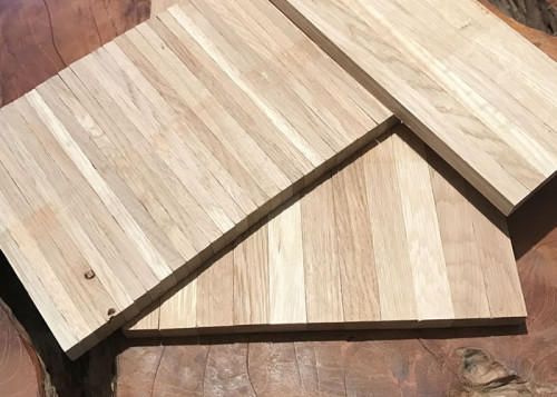 Parquet industriel Chêne - 14 x 14 x 300 mm - motif sur chants