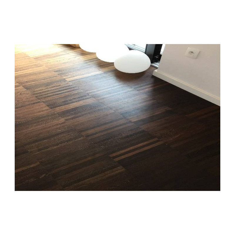 Parquet Parquet industriel Wengé - 14 x 20 x 160 mm - motif sur chant - PROMO