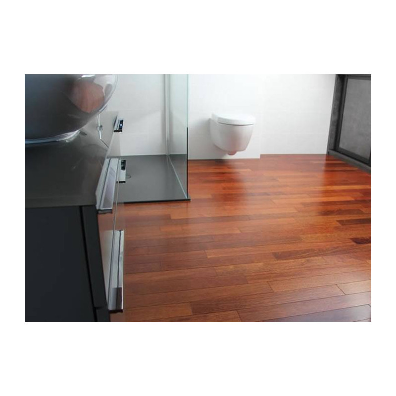 Parquet Parquet massif Merbau - 14 x 90 mm - brut - colis de 1,62 m2