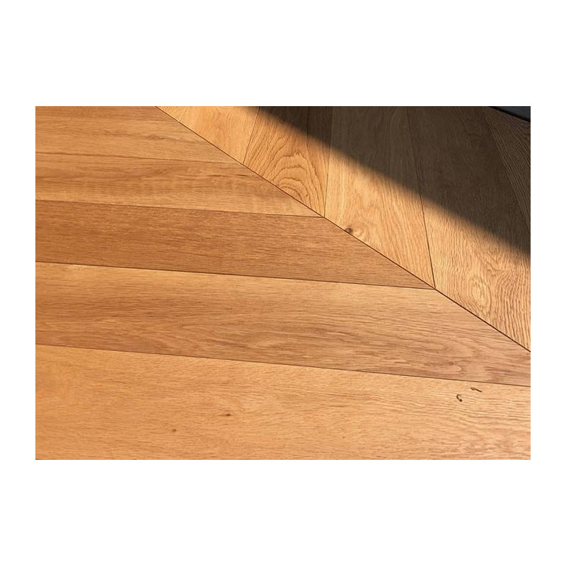 Parquet Parquet contrecollé Chêne Premier/Rustique Point Hongrie - 14 x 120 x 600 mm - verni mat