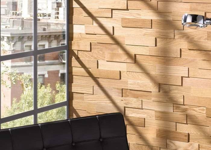 Panneau mural 3D - Chêne Premier massif huilé - Diy Vrac