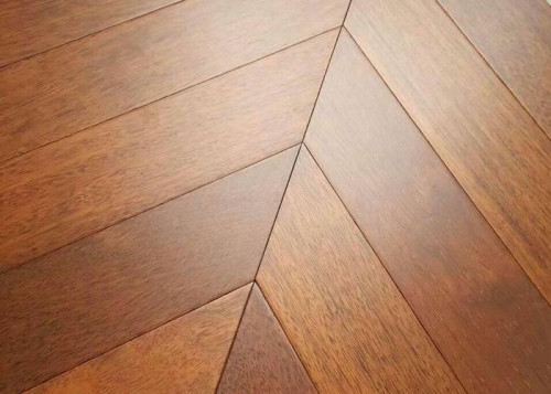 Parquet massif Merbau Point Hongrie - 14 x 130 x 700 mm - brut - Brest