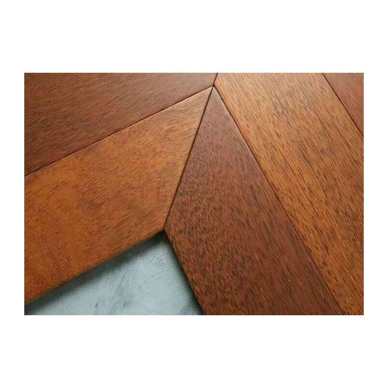 Parquet Parquet contrecollé Merbau point Hongrie - 12 x 140 x 760 mm - brut - Brest