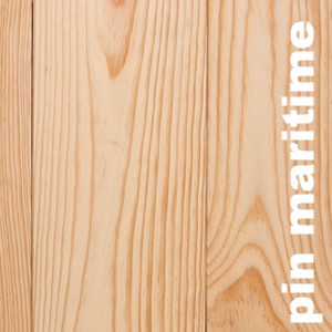 Parquet massif Pin Maritime - 23 x 100 x 2000 mm - brut - noeuds