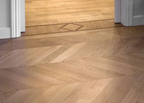 Parquet contrecollé Chêne Premier Point Hongrie - 15 x 90 x 520 mm - huilé UV - brossé