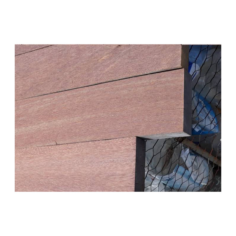 Parquet Parquet massif planchette Azobé - 10 x 60 x 300 mm - brut - BONNE AFFAIRE