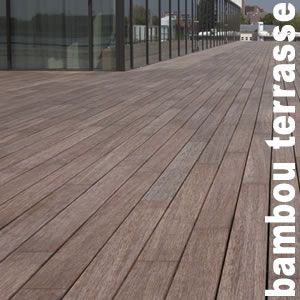 Lames de terrasse Bambou - 20 x 137 x 3040 mm - 1 face lisse / 1 face rainurée - couleur ipé
