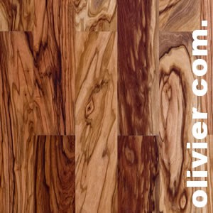 Parquet massif Olivier Com - 14 x 70 x 400/500 mm - verni