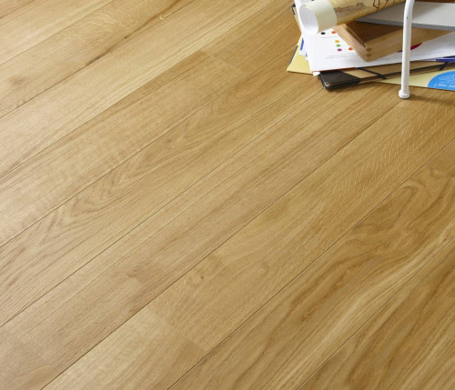 Parquet massif Chêne Premier - 23 x 90 mm - verni