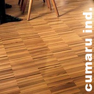 Parquet industriel Cumaru - 14 x 17 x 210 mm - motif sur chants