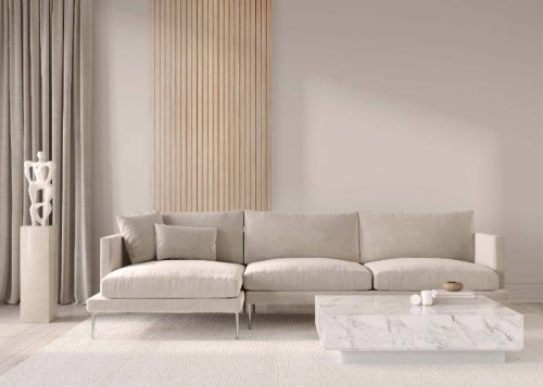 Baguette de finition gauche effet tasseaux - 12 x 42 x 2700 mm - couleur assortie - profil Ura