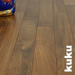 Parquet massif préfini en Kuku / Noyer d'Asie