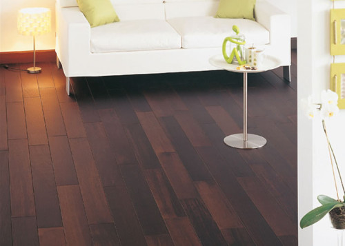 Parquet contrecollé Wengé Bâton Rompu - 20 x 80 x 500 mm - brut