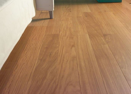 Parquet contrecollé Afrormosia - 11 x 60/75 mm - verni
