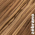 Parquet contrecollé Zebrano - 20 x 180 mm - verni