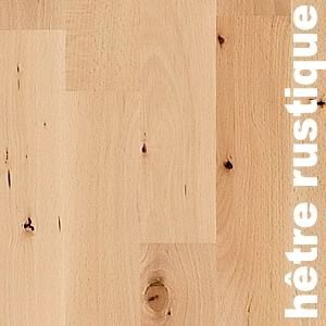 Parquet massif Hêtre Rustique - 23 x 120 mm - brut