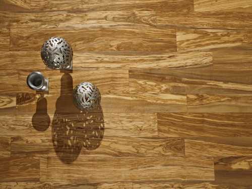 Parquet massif planchette Olivier Antique - 10 x 50 x 250 mm - brut