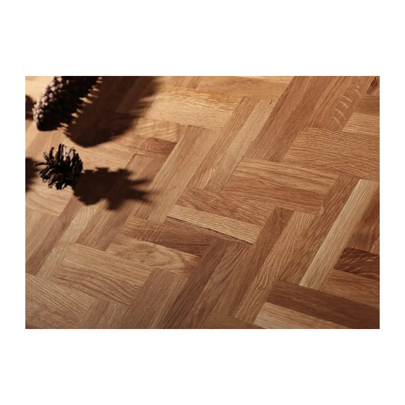 Parquet Chêne industriel en Bâton Rompu - lames à deux lamelles - finition naturelle