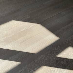 Parquet contrecollé Chêne Rustique - 15 x 170 mm - verni - teinté gris