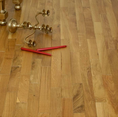 Parquet contrecollé Chêne Village Point Hongrie - 12 x 110 x 790 mm - teinté - verni - PROMO