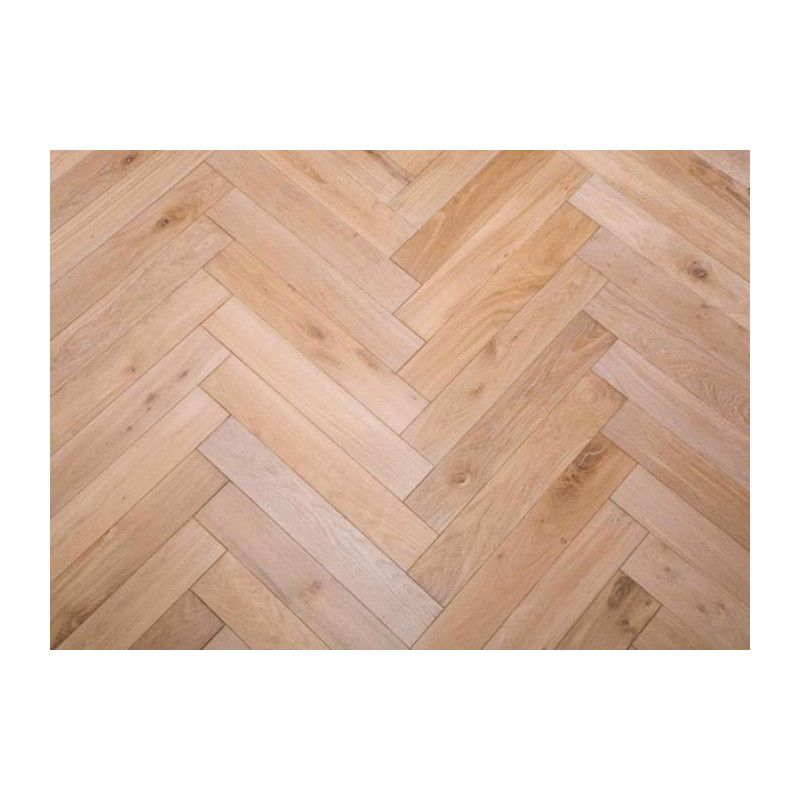 Parquet Parquet massif Chêne Nature Bâton Rompu - 14 x 120 x 600 mm - brut - PROMO