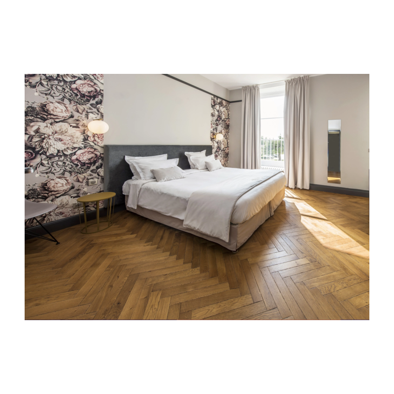 Parquet Parquet contrecollé Chêne Rustique/Campagne - 15 x 180 mm - verni mat - PROMO