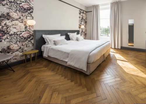 Parquet contrecollé Chêne Rustique/Campagne - 15 x 180 mm - verni mat - PROMO