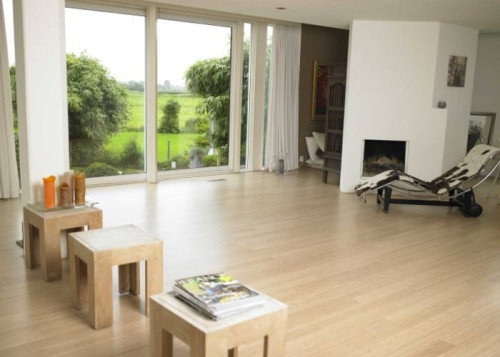 Panneau massif Bambou - 40 x 1220 x 2440 mm - écru - vertical