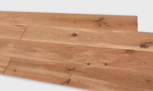 Parquet massif Chêne Rustique / Campagne - 14 x 120 mm - verni - brossé - PRIMO