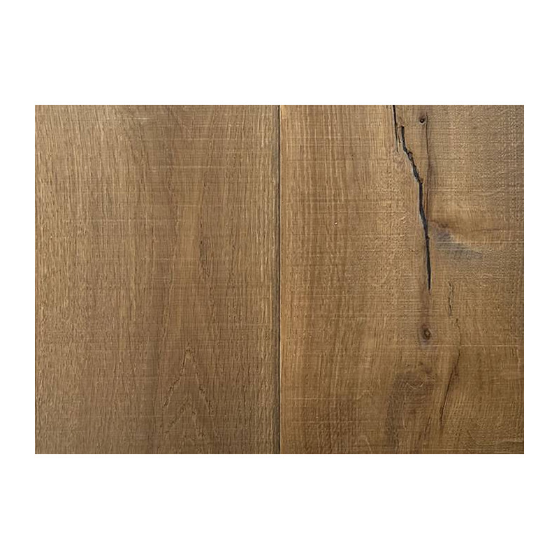 Parquet Parquet contrecollé Chêne Rustique Bâton Rompu - 15 x 100 x 700 mm - huilé - aspect vieux bois - Thann