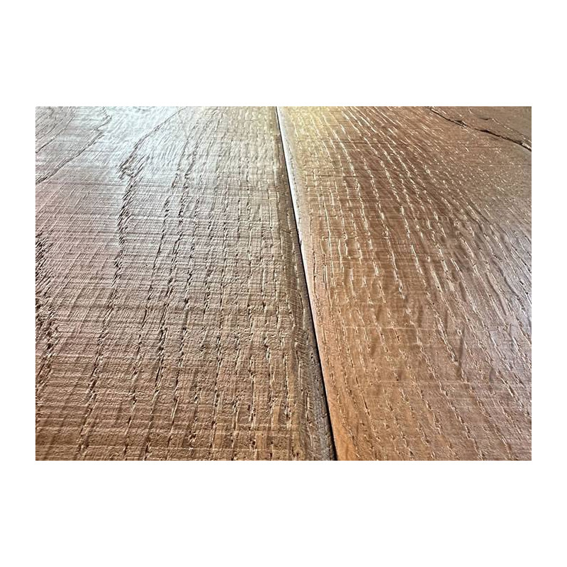 Parquet Parquet contrecollé Chêne Rustique Bâton Rompu - 15 x 100 x 700 mm - huilé - aspect vieux bois - Thann