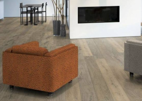 Parquet contrecollé Chêne Rustique - 15 x 220 mm - huilé gris - brossé - Saumur