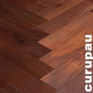 Parquet contrecollé Curupau Bâton Rompu - 15 x 135 x 590 mm - verni trafic intense