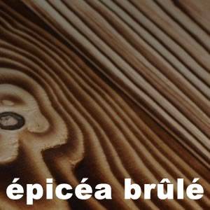 Lambris bois brûlé Epicéa - 21 x 185 mm - aspect naturel