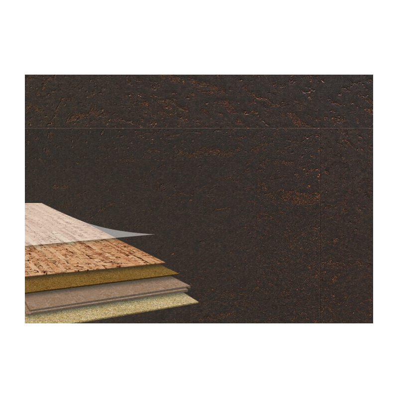 Parquet Revêtement de sol en liège - 7 x 190 x 1225 mm - Ombre - Wicanders