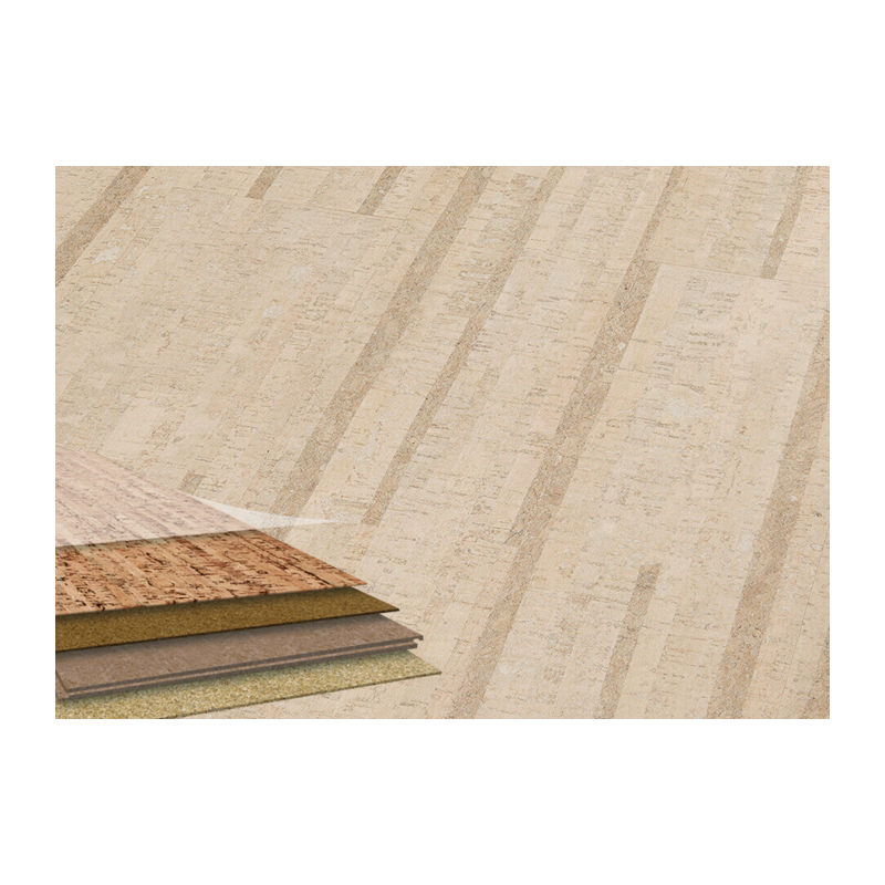 Parquet Revêtement de sol en liège - 10,5 x 295 x 905 mm - Antic Blanc - Wicanders