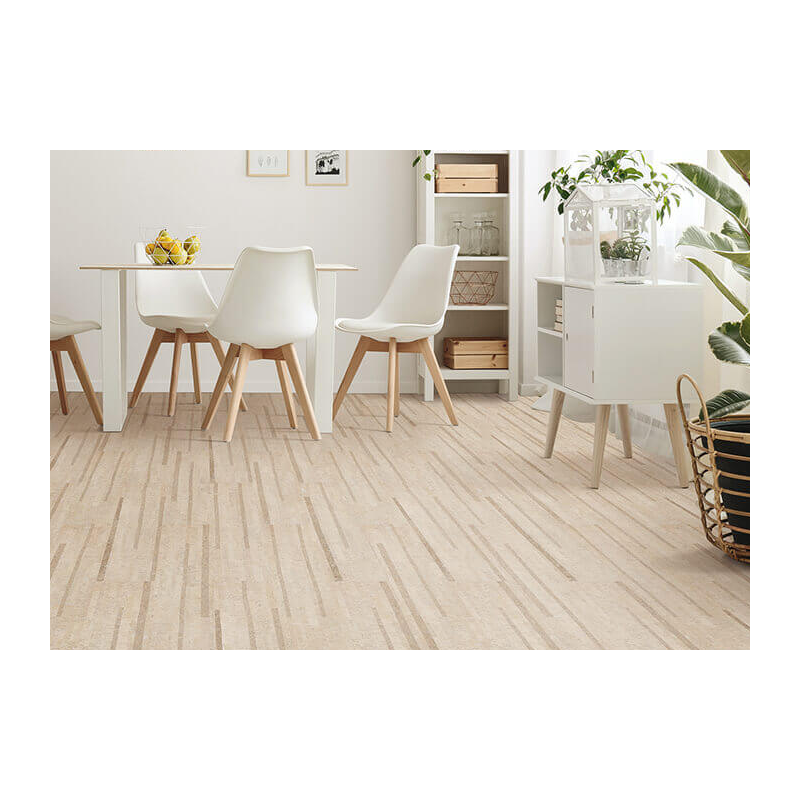 Parquet Revêtement de sol en liège - 10,5 x 295 x 905 mm - Antic Blanc - Wicanders