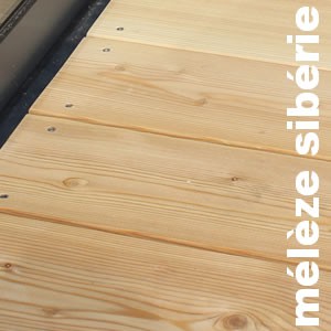 Parquet contrecollé Mélèze - 15 x 190 x 1900 mm - verni blanc délavé