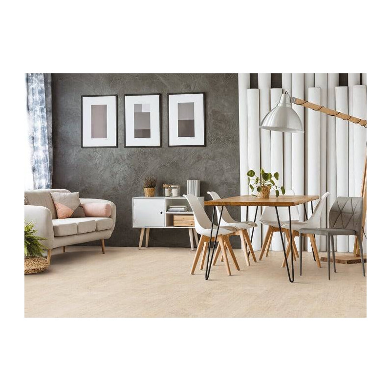 Parquet Revêtement de sol en liège - 7 x 190 x 1225 mm - blanc cassé - Wicanders
