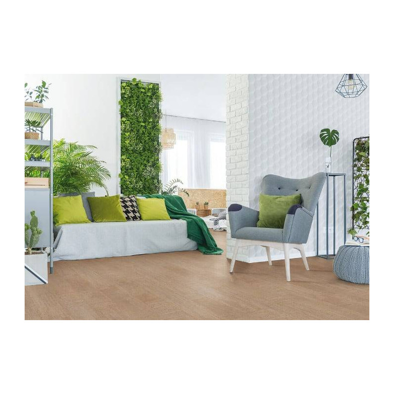 Parquet Revêtement de sol en liège - 7 x 195 x 1225 mm - Ciment - Wicanders