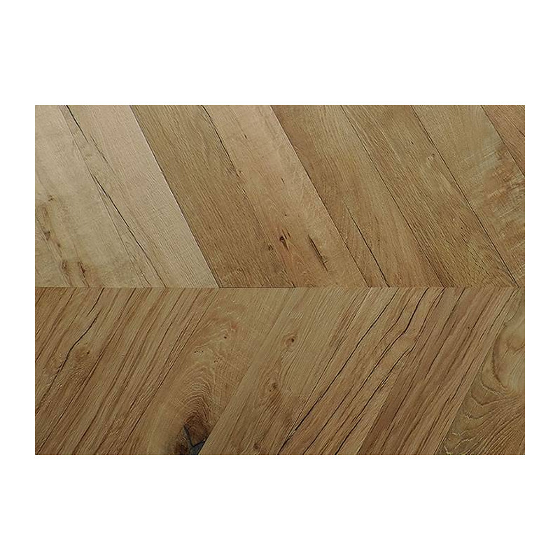 Parquet Parquet contrecollé Chêne recyclé Point Hongrie - 17,5 x 90 x 700 mm - huilé