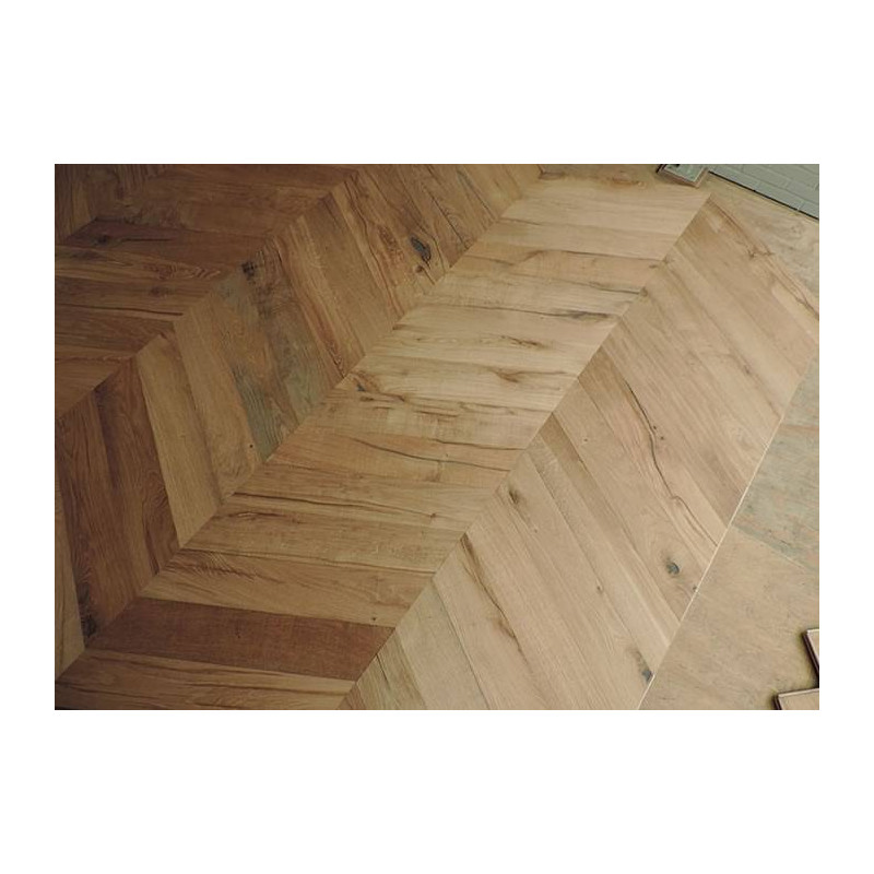 Parquet Parquet contrecollé Chêne recyclé Point Hongrie - 17,5 x 90 x 700 mm - huilé