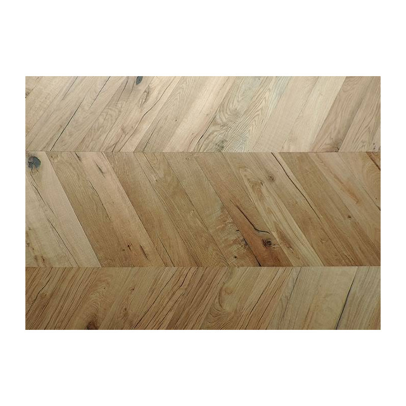 Parquet Parquet contrecollé Chêne recyclé Point Hongrie - 17,5 x 90 x 700 mm - huilé